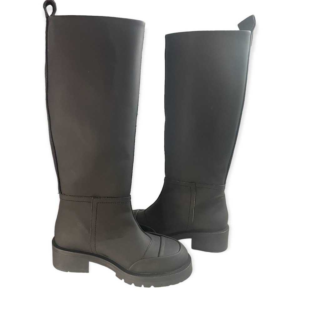 Zara Rubberized Knee high rain boots